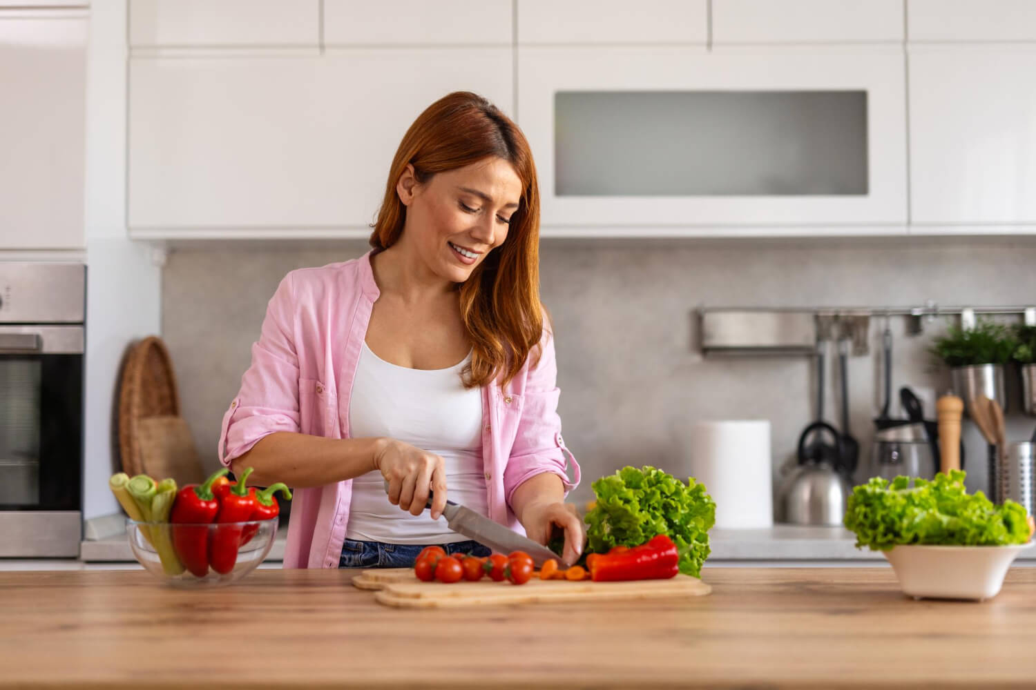 woman preparing food